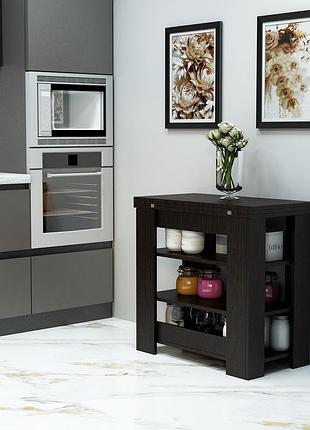 Кухонный стол-книжка "зручный" дуб венге (400x800x780) дуб венге гамма стиль