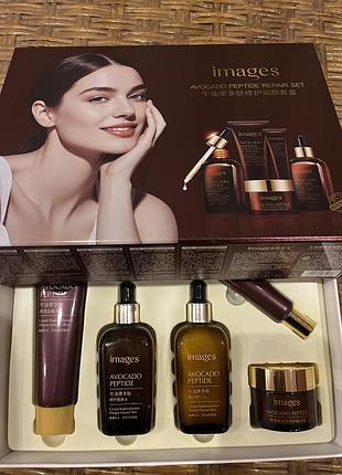 Набір images beauty avocado peptide 5 в 1 по догляду за обличчям