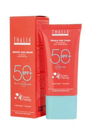Сонцезахисний гель-крем для обличчя з spf+ 50 thalia , 50 мл