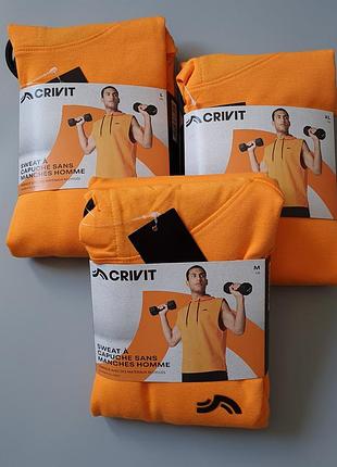 Мужское спортивное худи без рукавов crivit германия, р-ры м, l, xl