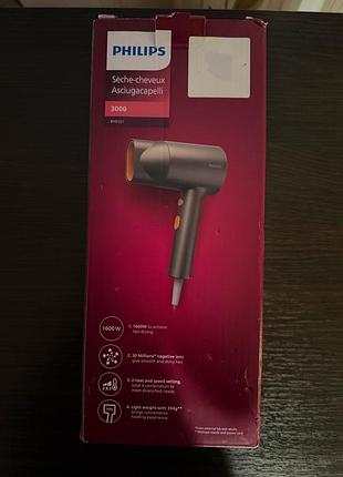 Фен philips series 3000 bhd321/00 новий з іонізацією