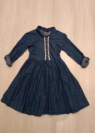 Стильное джинсовое платье для девочки