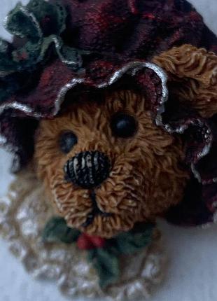 Boyds bears винтажная брошь медведь.