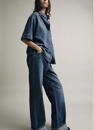 Джинси zw collection baggy середньої посадки розмір 38