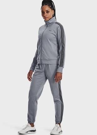 Костюм жіночий сірий under armour tricot tracksuit l