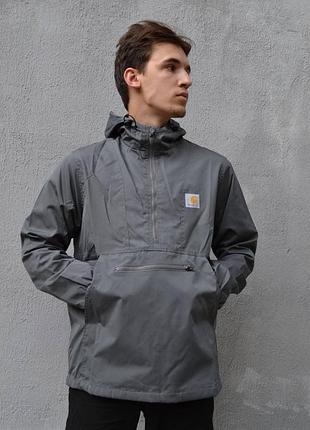 Анорак carhartt | s-l | серый / черный | весна-лето | новинка