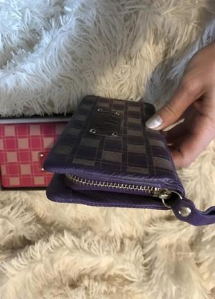 Кошелёк на замке   кожа , фиолетовый , гаманець, клатч, кошельок5 фото