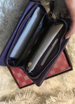 Кошелёк на замке   кожа , фиолетовый , гаманець, клатч, кошельок2 фото