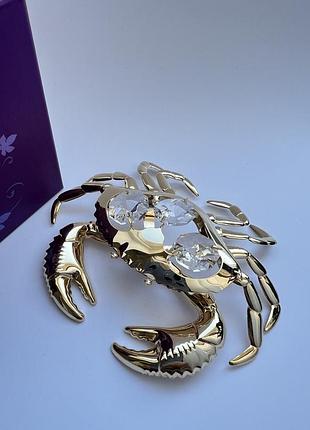 Фигурка с камнями swarovski краб 9 см 160647
