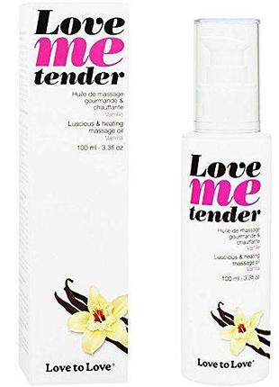 Масажна олія love to love - love me tender, vanille (100 мл), аромат ванілі, без парабенів royal style