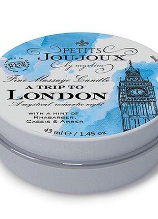 Массажная свечa petits joujoux - london - rhubarb, cassis and ambra (43 мл) с афродизиаками royal style