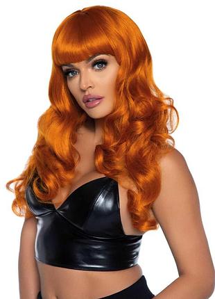 Волнистый парик leg avenue misfit long wavy wig ginger, длинный, реалистичный вид, 61 см royal style