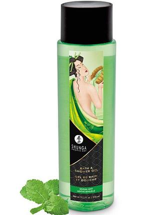 Гель для душа shunga shower gel - sensual mint (370 мл) с растительными маслами и витамином е royal style