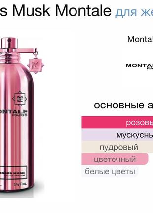 Парфум montale🌹roses mysk  10 ml/20 ml оригинал.