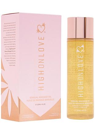 Масло для массажа клубника и шампанское sensual massage oil, 120 мл highonlove (канада) sexst royal style