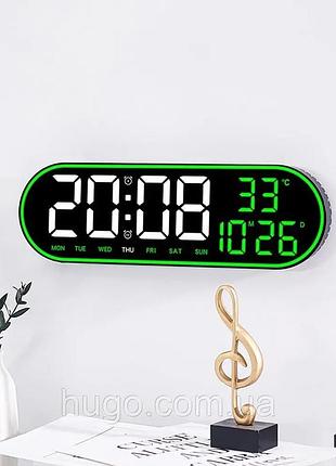 Цифровий настінний годинник gh 8021 led, green (20)