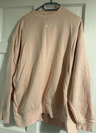 Світшот nike, оверсайз, рожевого кольору. розмір від 50 до 54. оригінал.