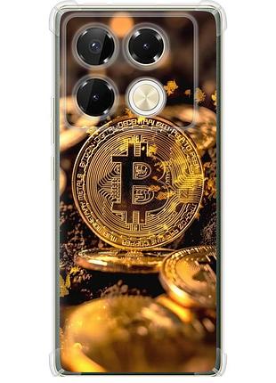 Чехол силикон с усиленными углами на телефон infinix note 40 pro 4g золотая лихорадка биткойна "6089sp-3691-58250"