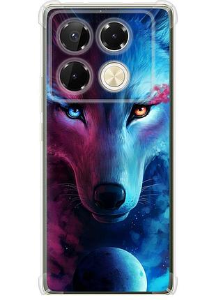 Чехол силикон с усиленными углами на телефон infinix note 40 pro 4g арт-волк "3999sp-3691-58250"