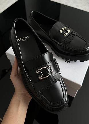Celine leather loafers