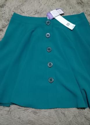 Обалденная юбка красивого зелёного цвета 🤤😍4 фото