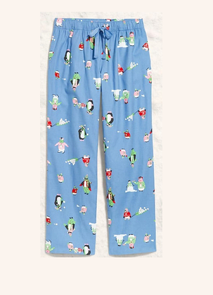 Old navy фланелевые пижамные штаны для дома blue cristmas
