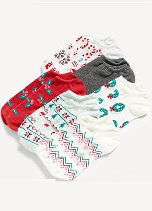 Old navy набір жіночих коротких шкарпеток 6 пар носіння cristmas