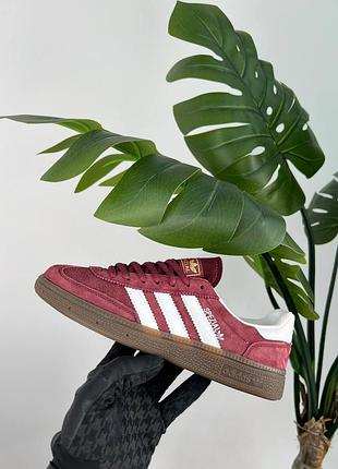 🌺жіночі кросівки adidas spezial burgundy white