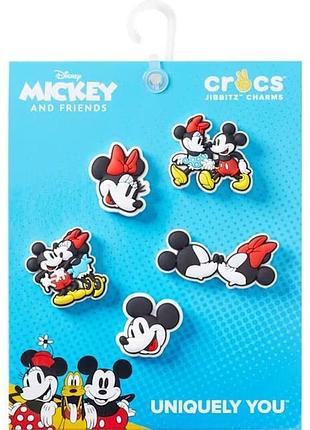 Crocs джиббитсы крокс набор из 5 шт jibbitz minnie mickey