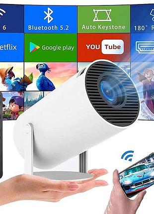 Мініпроектор з wifi та bluetooth android tv 11.0 і підтримкою wifi 2.4g/5g та bluetooth