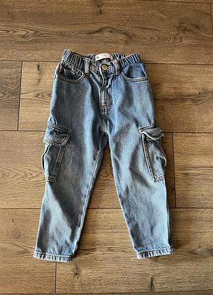 Дитячі джинси мом карго для хлопчика zara