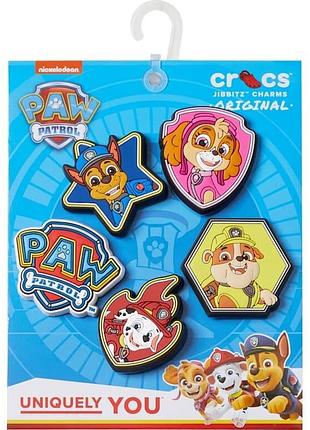 Crocs джиббитсы крокс набор из 5 шт jibbitz paw patrol