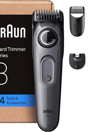 Триммер для бороды и усов braun bt3525 триммер для бороды braun серии 3, +инструмента для укладки, острое лезвие 50 мин работы
