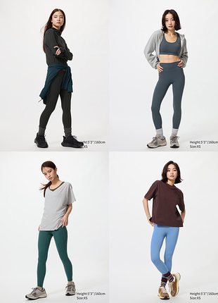 Вкорочені спортивні легінси uniqlo