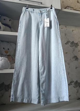 Джинси широкі палаццо 36 42 розмір s xl 26-27 32-33 zara