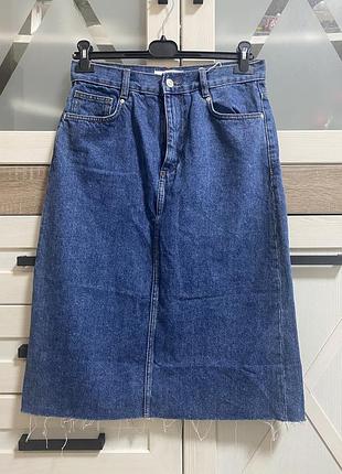 Джинсова юбка mango 2