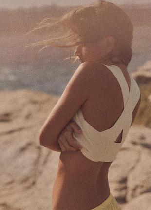 Белый молочный топ zara