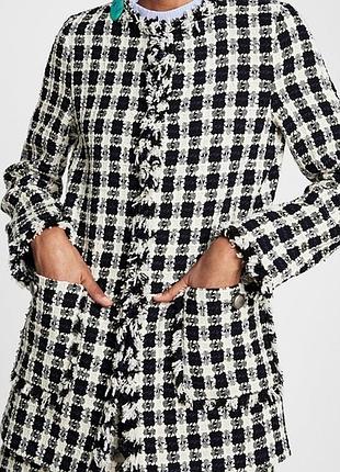 Твидовый пиджак zara