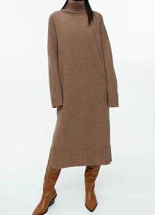 Платье-инвестиция: arket roll-neck wool dress (100% wool)