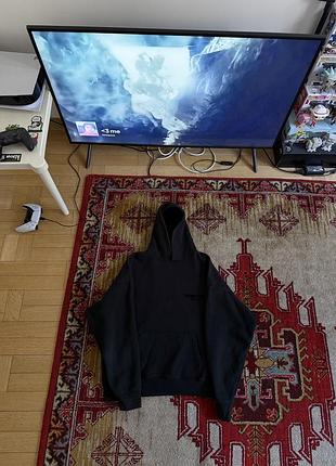 Essentials fear of god hoodie black