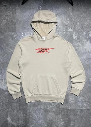 Худі reebok рибук оверсайз оригінал кофта світшот beige logo m-l