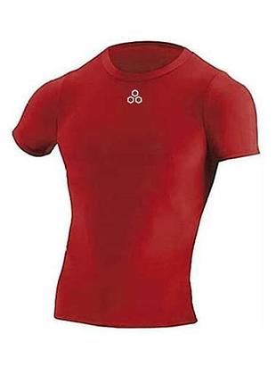 Компрессионная термо футболка mcdavid short sleeve mens compression bodyshirt baselayer shirt red