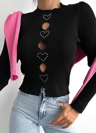 Розпродаж 🏷 турецький гольф водолазка з вирізами в сердечки