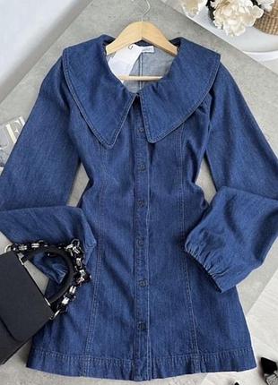 Нова колекція! джинсова силуетна сукня/плаття/сарафан zara.