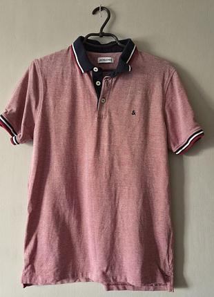 Фірмове чоловіче поло jack & jones (100% органічна бавовна), розмір l