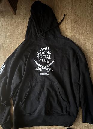 Худі anti social social club x neighbourhood