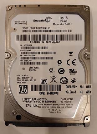 Внутрішній жорсткий диск (hdd) для ноутбука — seagate momentus 5400.6 об'ємом 250 гб. '