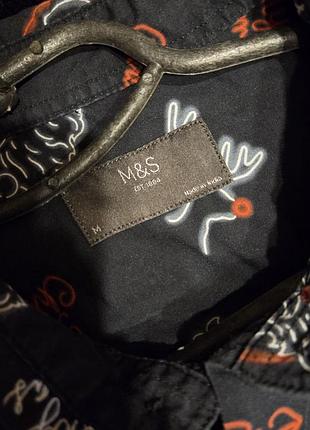 Яркая рождественская рубашка m&amp;s (marks &amp; spencer) 4