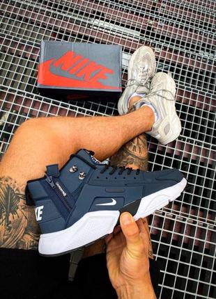 💙❄️nike huarachi acronym mid city winter blue white💙❄️чоловічі зимові кросівки найк