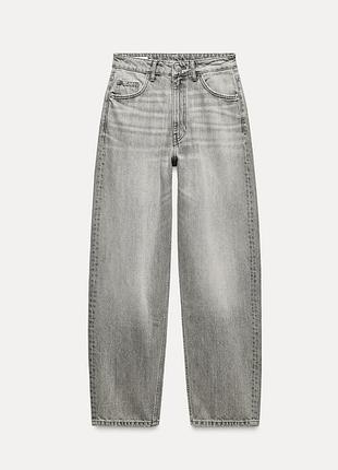 Широкі джинси з середньою посадкою tailored balloon zara широкие джинсы со средней посадкой